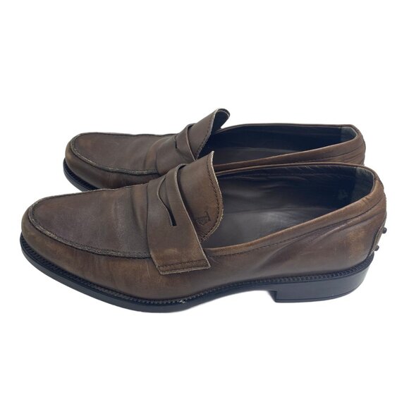 Tod's Brown Leather Loafers - Size 9.5 - Picture 8 of 8